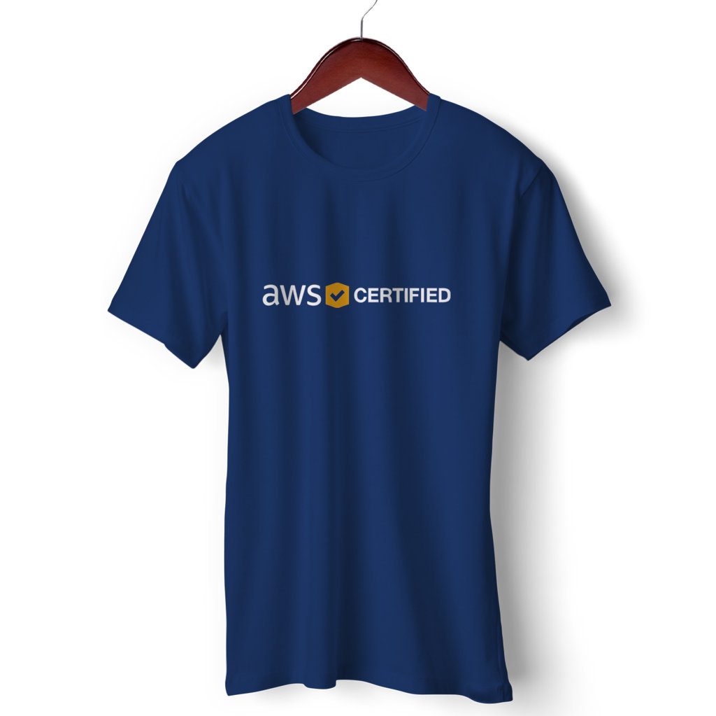 Unisex Cotton T Shirts | T Shirt for Coder| AWS Certified | Round Neck Half Sleeve |Regular Fit